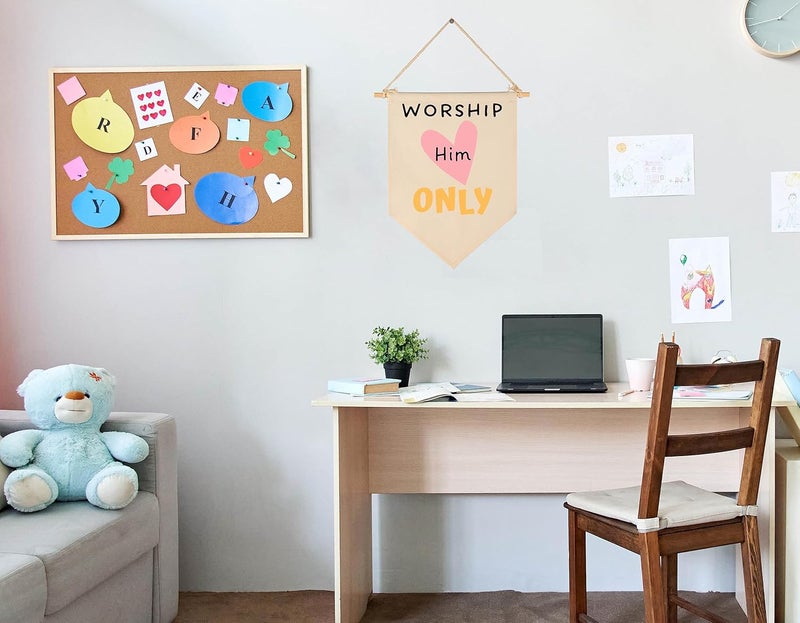 Sioial The 10 Commandments Sign-God's Rules-Bible Verse Decor-Flag Gifts for Boys Girls Kids-Banner Wall Sign Gift for Sunday Teach Room,Classroom,Nursery,Baby Room,Reading House,Playroom Bedroom,Front Door - Image 4